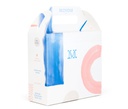 GiftBox Minois: 1 Delicate Gel 500 ml + 1 Gentle Cream 100 ml + 1 Light Water 250 ml + 1 Coton Diaper 70 cm x 70 cm