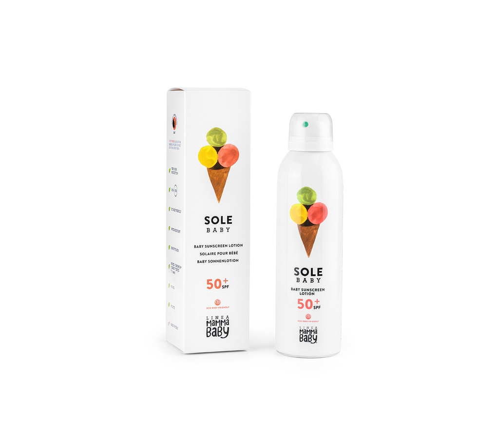 Crema Solar Sole Baby SPF50+ de Linea MammaBaby 150ml