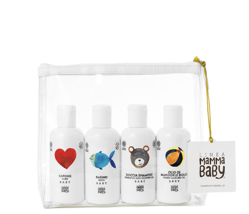 Estoig de viatge o regal per a nadons de Linea MammaBaby 4x100ml