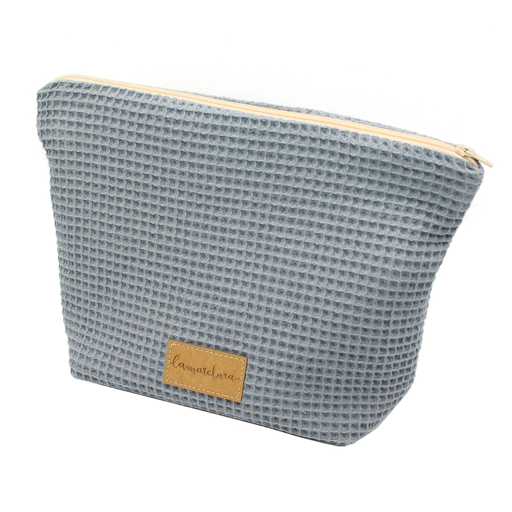 Necesser Waffle blau gran (26x23cm)