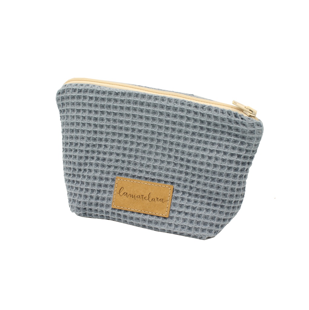 Necesser Waffle blau petit (18x14cm)