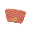 Neceser Waffle coral pequeño (18x14cm)