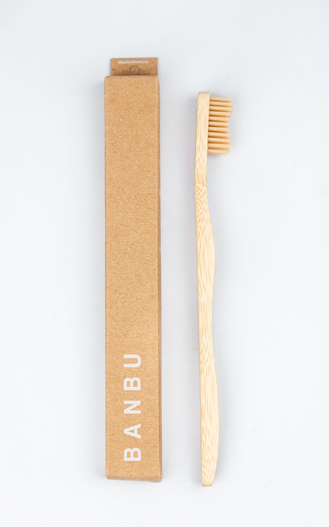 Cepillo de dientes cerdas medias Natural de Banbu